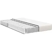 vidaXL Bettmatratze mit Matratze Creme 120 x 200 cm Stoff