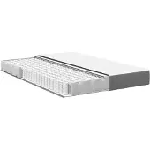 vidaXL Bettmatratze mit Matratze Hellgrau 140 x 190 cm Stoff