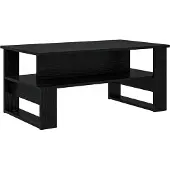 vidaXL Couchtisch Schwarz Eichen-Optik 90 x 50 x 40 cm Holzwerkstoff