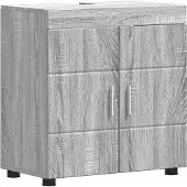 vidaXL Badezimmermöbel-Set TULUM 2 stk. Graues Sonoma 60 x 34 x 63 cm