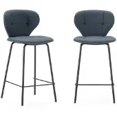 CALICOSY HOCKERN (Set aus 2) mit schwarzen metallbeinen - maura 45/52/67 cm