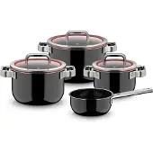 WMF Topf-Set "Fusiontec Function Pro" Set, 7 tlg. tlg. Edelstahl Glas