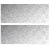 vidaXL Treppe Tritt Rechtwinklig 2 pcs Silber 100 x 40 cm Aluminium