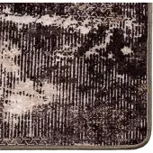 vidaXL Teppichläufer MARSA Schwarz 50 x 200 cm Polyester und PVC
