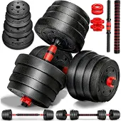 RE:SPORT Hantelset 30 kg Kurzhanteln Langhantel Set Hantel Hantelscheiben