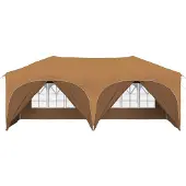vidaXL Pop-up Partyzelt 575 x 288 x 245 cm Beige Oxford-Stoff