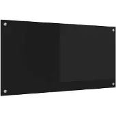 vidaXL Küchenrückwand Schwarz 100 x 50 cm Gehärtetes Glas