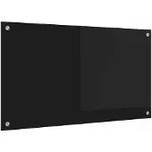 vidaXL Küchenrückwand Schwarz 90 x 50 cm Gehärtetes Glas