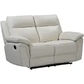Vente-unique Relaxgarnitur 3+2 - Büffelleder - Elfenbein - PAKITA