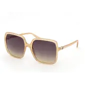 GUESS GU00280 Damen-Sonnenbrille Vollrand Quadratisch Kunststoff-Gestell, gelb
