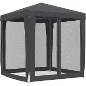 vidaXL Partyzelt mit 6 Mesh-Seitenwänden Anthrazit 3x6 m HDPE