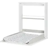 Badabulle Plouf Kompakter Wandmontierter Klappbarer Wickeltisch 46 x 46 x 61 cm