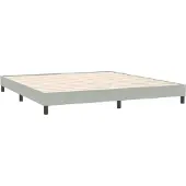 vidaXL Bettgestell ohne Matratze Hellgrau 200x210 cm Samt