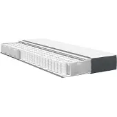 vidaXL Bettmatratze mit Matratze Grau 90 x 200 cm Stoff