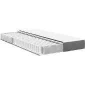 vidaXL Bettmatratze mit Matratze Hellgrau 120 x 190 cm Stoff