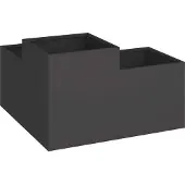 vidaXL Gartenblumentopf Schwarz 100 x 100 x 48 cm Stahl
