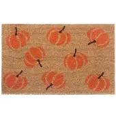 NYVI Fußmatte Kokos - 45x75 cm Rechteckig - Pumpkins Orange