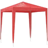 vidaXL Party-Zelt 200 x 200 x 240 cm Rot PE und Stahl