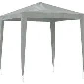 vidaXL Party-Zelt 200 x 200 x 240 cm Hellgrau PE und Stahl