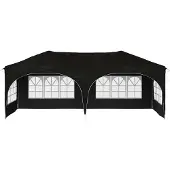 vidaXL Pop-up Partyzelt 575 x 288 x 245 cm Schwarz Oxford-Stoff