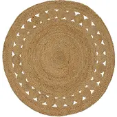 vidaXL Teppich Natur Ø 120 cm Jute