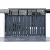 Casanoov Schiebetor Aus Aluminium Veymont 300x160cm Grau