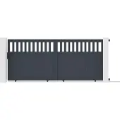 Casanoov Schiebetor Aus Aluminium Santis 370x160cm Grau