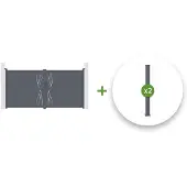 Casanoov Flügeltor Veleta 350x180cm & 2 Pfosten H.190cm Aluminium Grau