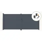 Casanoov Flügeltor Elektrisch Eiger 400x180cm & Drehtorantrieb Bunker B500