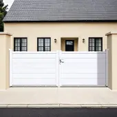 Casanoov Doppelflügeltor Aus Aluminium Eiger 300x115cm Weiß