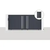 Casanoov Schiebetor Giona 350x160cm Aluminium & Tor 100x160cm Grau