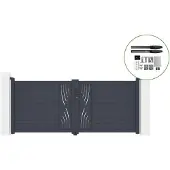 Casanoov Flügeltor Veleta 300x120cm Aluminium & Hicker B200 Motorisierung