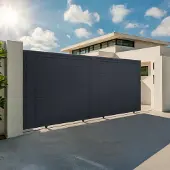 Casanoov Schiebetor Eiger 500x140cm Graues Aluminium
