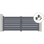 Casanoov Flügeltor Elektrisch Vogel 350x140cm & Drehtorantrieb Bunker B500