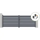 Casanoov Flügeltor Elektrisch Vogel 400x140cm & Drehtorantrieb Bunker B500