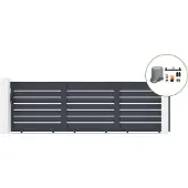 Casanoov Schiebetor Vogel 450x140cm Aluminium & Tanker C600 Motorisierung