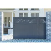 Casanoov Schiebetor Aus Aluminium Halti 370x160cm Grau