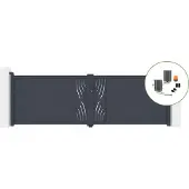 Casanoov Flügeltor Veleta 400x120cm Aluminium & Bunker B500 Motorisierung