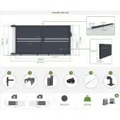 Casanoov Schiebetor Cimone 300x160cm Aluminium & Ranger C300 Motorisierung