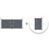 Casanoov Flügeltor Veleta 350x160cm & Gartentür 100x160cm Aluminium Grau