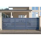 Casanoov Schiebetor Vogel 500x160cm Grau Aluminium