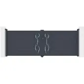 Casanoov Flügeltor Life 350x120cm Graues Aluminium