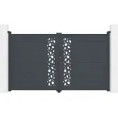 Casanoov Doppelflügeltor Aus Aluminium Sunny 300x180cm Grau