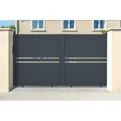 Casanoov Schiebetor Cimone 350x160cm Graues Aluminium