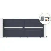 Casanoov Schiebetor Cimone 350x160cm Aluminium & Tanker C600 Motorisierung