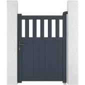 Casanoov Gartentür Aus Aluminium 1M Santis H 140Cm Grau