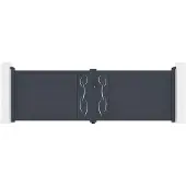 Casanoov Flügeltor Life 400x120cm Graues Aluminium