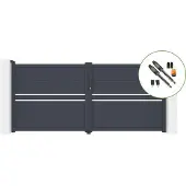 Casanoov Schwenktor Cimone 350x160cm Aluminium & Tanker B700 Motorisierung