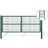 Casanoov Gittertor Razo 300x120cm Stahl & Tor 100x120cm Grün