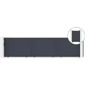 Casanoov Schiebetor Eiger 600x140cm Aluminium & Tor Eiger 100x140cm Grau